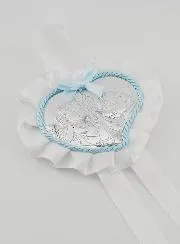 Christening Gift - Cradle Medal Heart and Guardian Angel