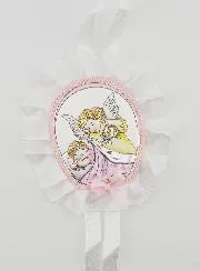 Christening Gift - Cradle Medal Angel with Lantern