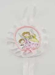 Christening Gift - Cradle Medal Angel with Lantern