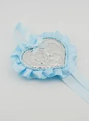 Christening Gift - Cradle Medal Heart Holy Family