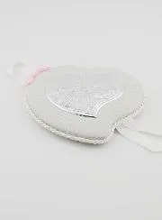 Christening Gift Girl - Leather Cradle Medal - Angel with Lantern