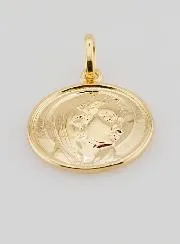Gold Plated Virgin Mary Medal - 17mm