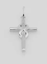 Silver Cross Pendant 25mm - Infinity