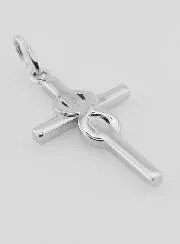 Silver Cross Pendant 25mm - Infinity