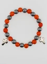 Gemstone Bracelet - Hematite and Carnelian
