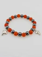 Gemstone Bracelet - Hematite and Carnelian