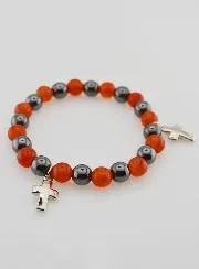 Gemstone Bracelet - Hematite and Carnelian