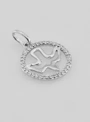 Openwork Holy Spirit Medal in 925 Silver - 15mm
