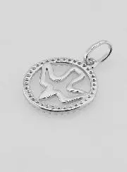 Openwork Holy Spirit Medal in 925 Silver - 15mm