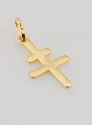 Gold-Plated Lorraine Cross Pendant - 18mm