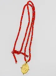 Miraculous Medal White Beads and Cord