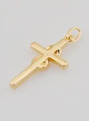 Gold-Plated Cross Pendant 25mm - Infinity