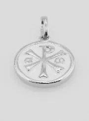 Silver and Enamel Chi-Rho Medal - 15mm