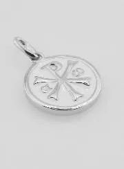 Silver and Enamel Chi-Rho Medal - 15mm