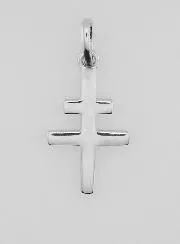 Silver Lorraine Cross Pendant - 18mm