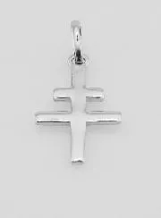 Silver Lorraine Cross Pendant - 18mm
