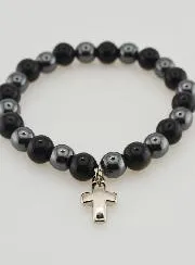 Gemstone Bracelet - Hematite and Golden Obsidian