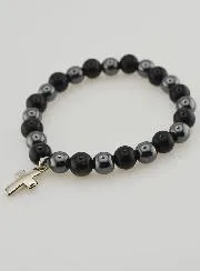 Gemstone Bracelet - Hematite and Golden Obsidian