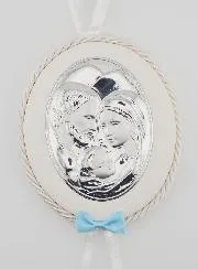 Christening Gift for a Boy - Cradle Medal Holy Family