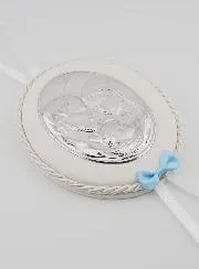 Christening Gift for a Boy - Cradle Medal Holy Family