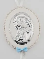 Christening Gift for a Boy - Cradle Medal Virgin and Child