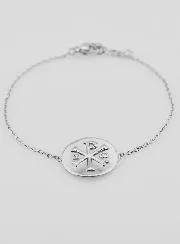 Religious Stainless Steel Bracelet - Chi-Rho Medal