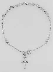 Religious Bracelet with Cross - 925 Silver
