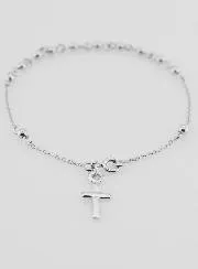 Religious Bracelet with Cross - 925 Silver