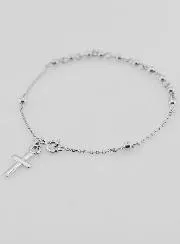Religious Bracelet with Cross - 925 Silver