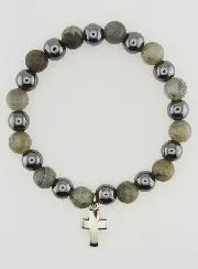 Gemstones Bracelet - Hematite and Labradorite