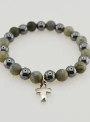 Gemstones Bracelet - Hematite and Labradorite