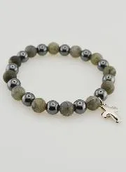 Gemstones Bracelet - Hematite and Labradorite