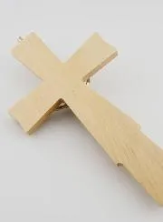 Hanging Crucifix Light Wood - 20cm