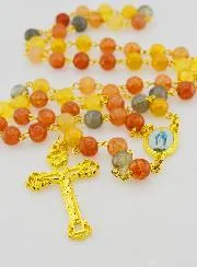 Miraculous Virgin Rosary with Glass Beads - Multicoloured