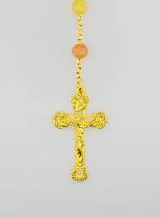 Multicoloured Glass Bead Rosary - Miraculous Medal