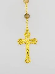 Miraculous Virgin Rosary with Glass Beads - Brown
