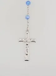 Miraculous Medal  Rosary - Blue