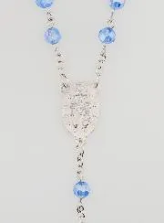 Miraculous Medal  Rosary - Blue