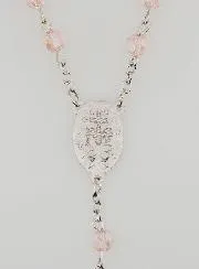 Miraculous Medal  Rosary - Pink