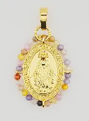 Miraculous Medal with Beads - 22mm
