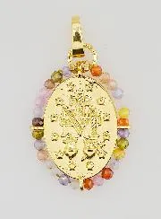 Miraculous Medal with Beads - 22mm