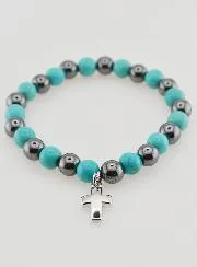 Gemstone Bracelet - Hematite and Turquoise