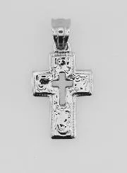 Openwork Cross Pendant in Stainless Steel - 25mm