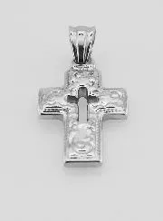 Openwork Cross Pendant in Stainless Steel - 25mm