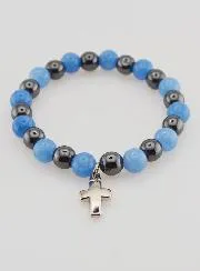 Gemstone Bracelet Hematite and Angelite
