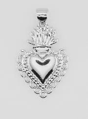 ex-voto pendant Silvery brass - 25mm