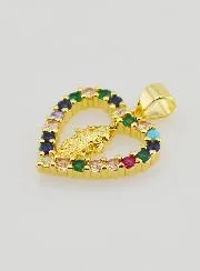 Openwork Heart Pendant Miraculous Virgin