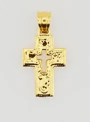 Openwork Cross Pendant in Stainless Steel - 25mm