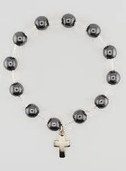 Gemstone Bracelet Hematite and Rock Crystal