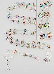 Miraculous Virgin Rosary Multicoloured Set Beads